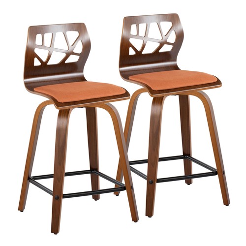 Folia 24" Fixed-height Counter Stool - Set Of 2